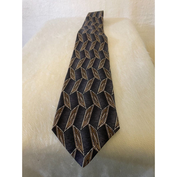Vintage Como Collezione Men’s Neck Tie 100% Silk Geometric Design